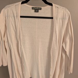 Eddie Bauer Women's Light Cream Cardigan
